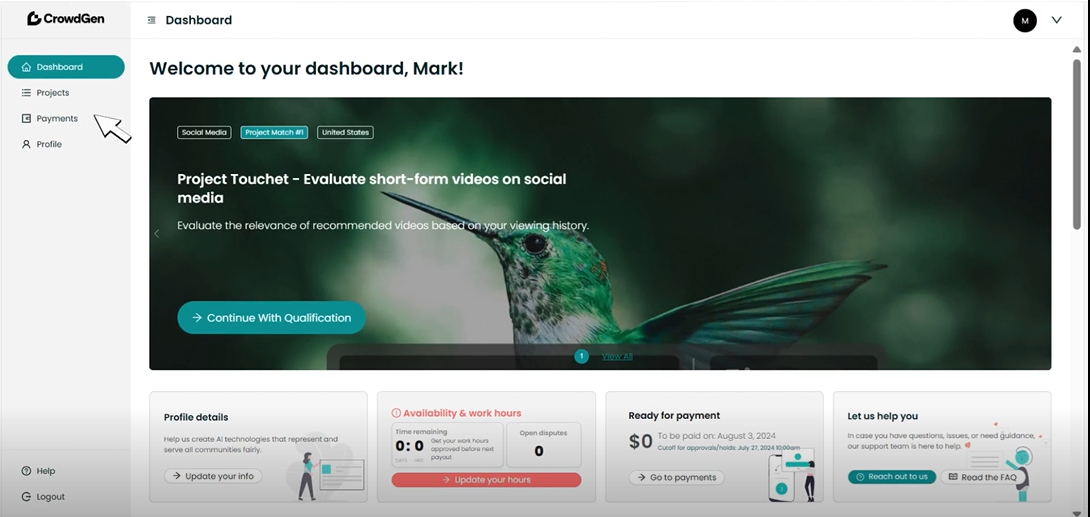 Setup Account For Payments