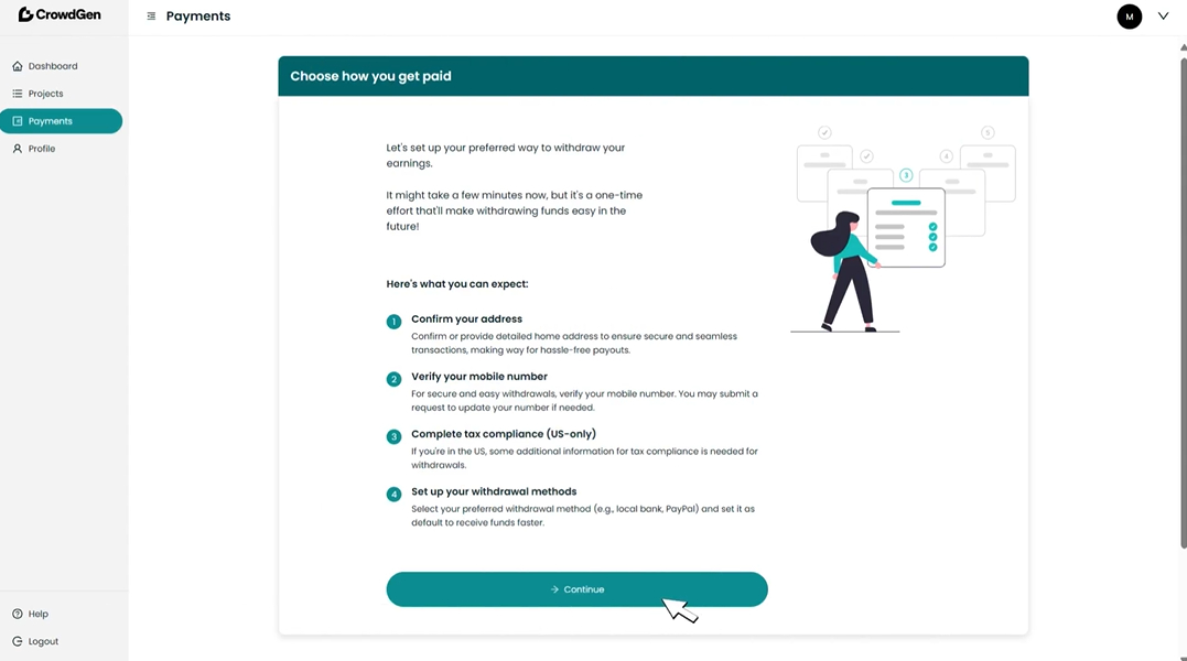 Setup Account For Payments